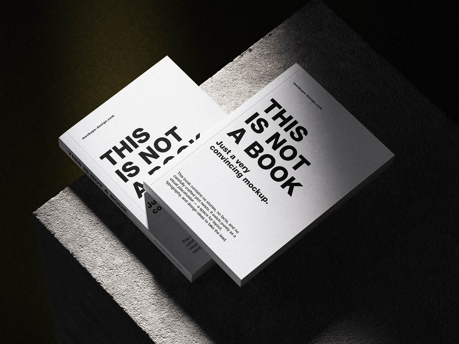 Book printing mockup