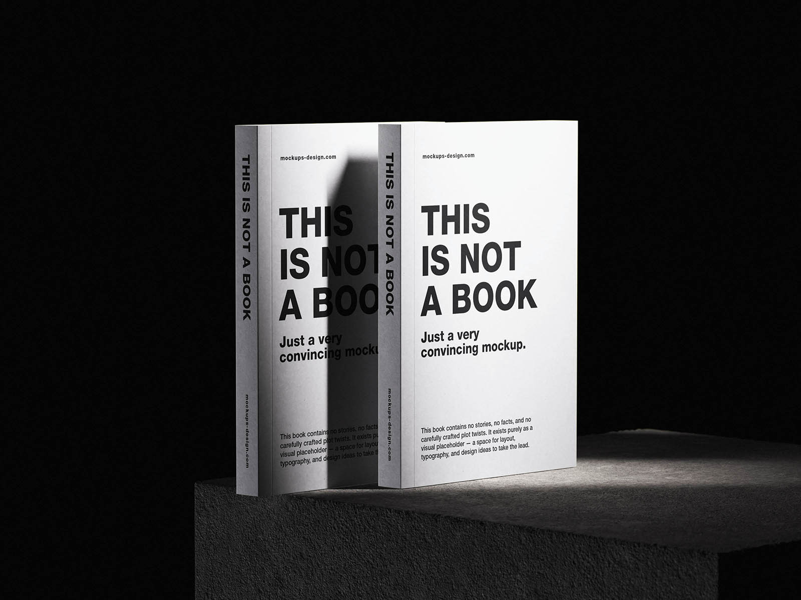 Book printing mockup