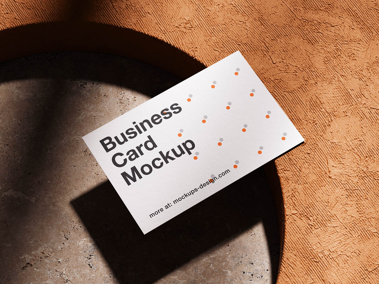 Business card printing mockup detail