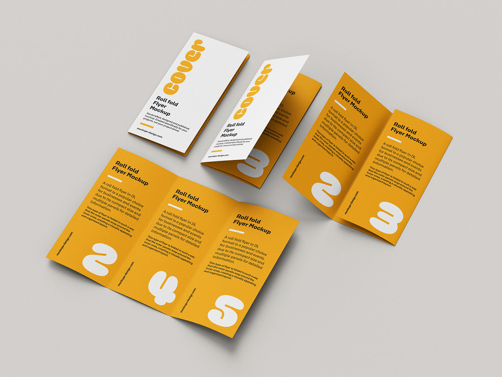 Roll fold brochure printing spread